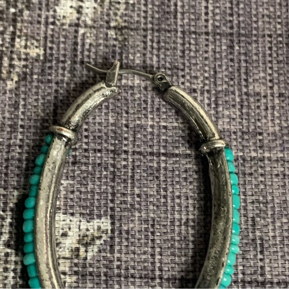 Costume Earrings Turquoise Oval Earrings - Picture 6 of 14